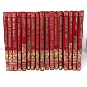 Great Museums of the World Newsweek 17 Volume Set‎ Red Leather Gold Gilt Art